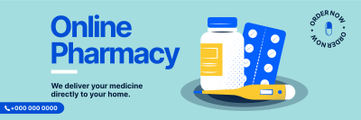 Online Pharmacy Twitter header (cover) Image Preview