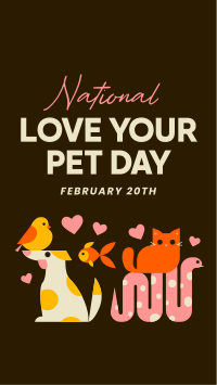 National Love Your Pet Day TikTok Video Design