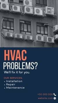 Serving You Excellent HVAC Service Facebook Story Design