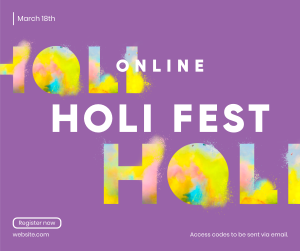 Holi Fest Facebook Post Image Preview
