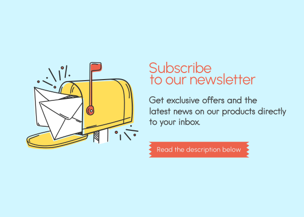 Subscribe To Newsletter Postcard Design Image Preview