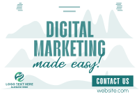 Digital Marketing Business Solutions Postcard Design