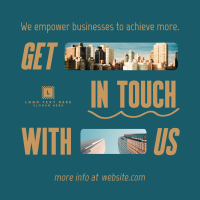 Get in Touch Minimalist Instagram Post Design