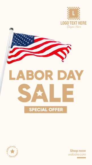Labor Day Sale Facebook story