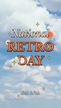 National Retro Day Clouds TikTok video Image Preview