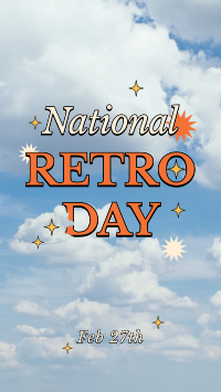 National Retro Day Clouds TikTok Video Image Preview