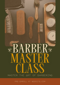Retro Barber Masterclass Poster Design