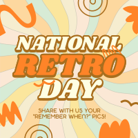 Swirly Retro Day Instagram Post Design