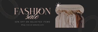 Sophisticated Fashion Sale Twitter header (cover) Image Preview