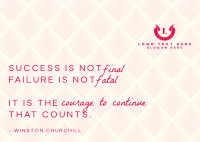 Failure Isn't Fatal Postcard Design