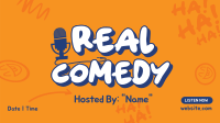 Real Comedy Facebook Event Cover Design