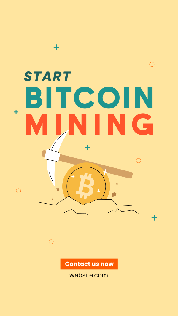 Start Crypto Mining Instagram Story Design Image Preview