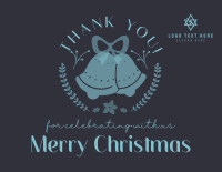 Christmas Bell Thank You Card Design