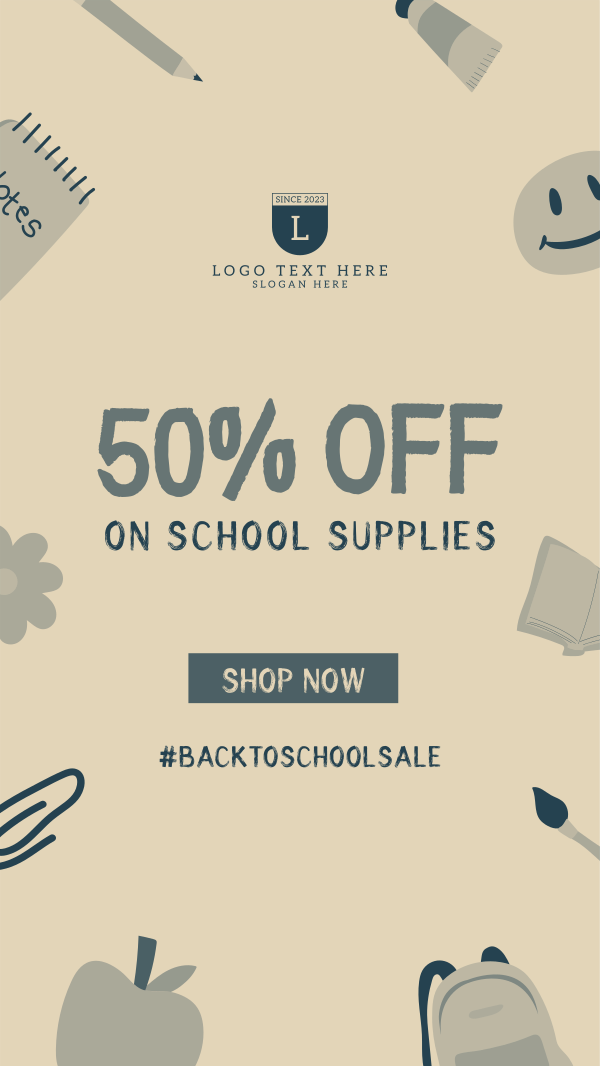 Back to School Discount Facebook Story Design Image Preview