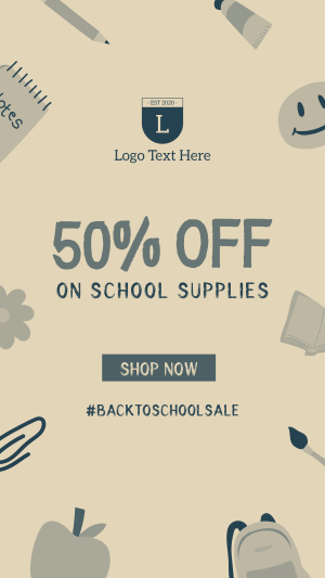 Back to School Discount Facebook story