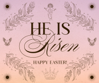 Rustic Easter Sunday Facebook Post Design
