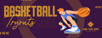 Basketball Tryouts Facebook Cover Design