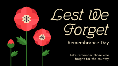 Poppy Remembrance Day Facebook event cover Image Preview