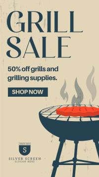 Fiery Hot Grill Instagram Story Design