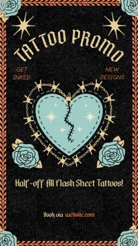 Retro Tattoo Shop Instagram Reel Image Preview