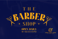 Hipster Barber Shop Pinterest board cover Image Preview