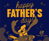 Playful Father's Day Greeting Facebook post Image Preview