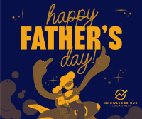 Playful Father's Day Greeting Facebook Post Design