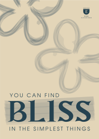 Blissful Flowers Poster Design