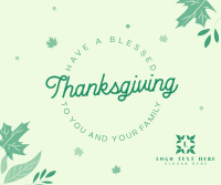 Thanksgiving Leaves Facebook Post Design