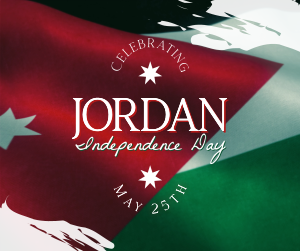 Jordan Independence Flag  Facebook post Image Preview