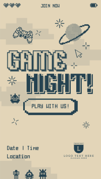 Pixelated Game Night TikTok video Image Preview