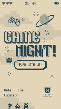 Pixelated Game Night TikTok Video Image Preview