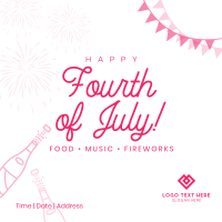 4th of July Celebration Instagram Post Design
