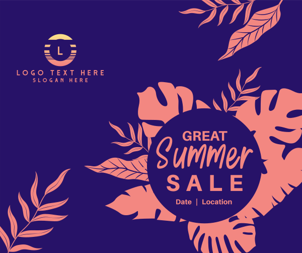 Great Summer Sale Facebook Post Design Image Preview