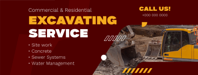 Modern Excavating Service Facebook cover Image Preview