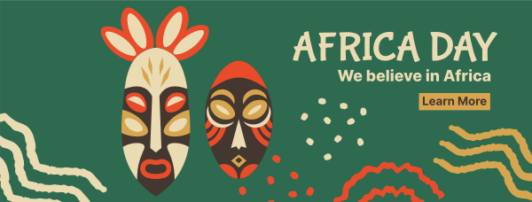 Africa Day Masks Facebook Cover Design Image Preview