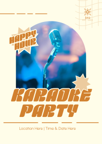 Karaoke Party Hours Flyer Design