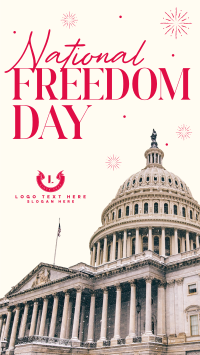 Freedom Day Fireworks Instagram Reel Design