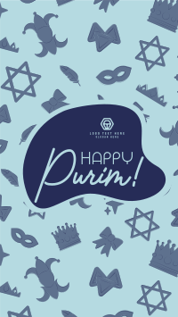 Purim Symbols Facebook story Image Preview
