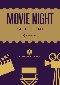 Minimalist Movie Night Flyer Image Preview