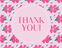 Floral Pattern Thank You Card Image Preview