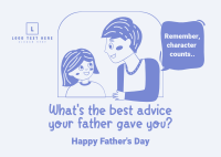Best Dad Advice Postcard Design
