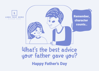 Best Dad Advice Postcard Image Preview