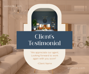 Clean Real Estate Testimonial Facebook post Image Preview