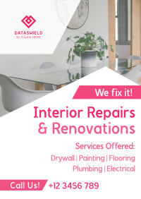 Home Interior Repair Maintenance Flyer Image Preview