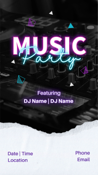 Live Music Party Facebook Story Design