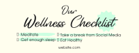 Wellness Checklist Facebook cover Image Preview