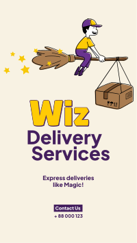 Wiz delivery services Facebook story Image Preview