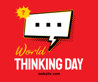 Comic Thinking Day Facebook Post Design