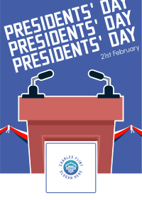 Presidents Day Podium Flyer Image Preview